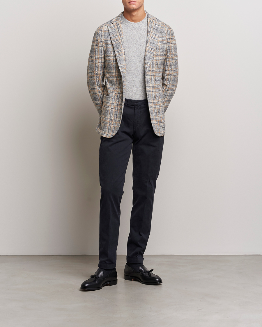Homme | Pantalons | Briglia 1949 | Slim Fit Cotton Stretch Chino Navy