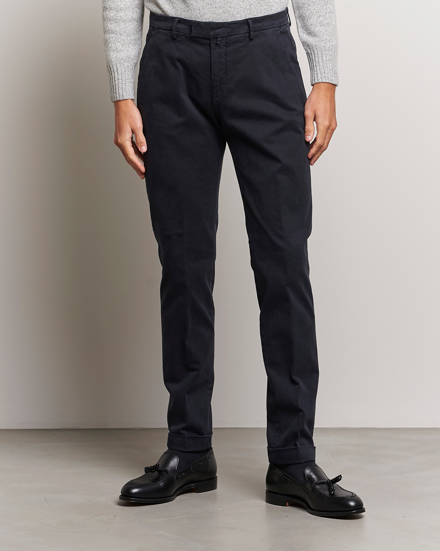 Homme | Pantalons | Briglia 1949 | Slim Fit Cotton Stretch Chino Navy