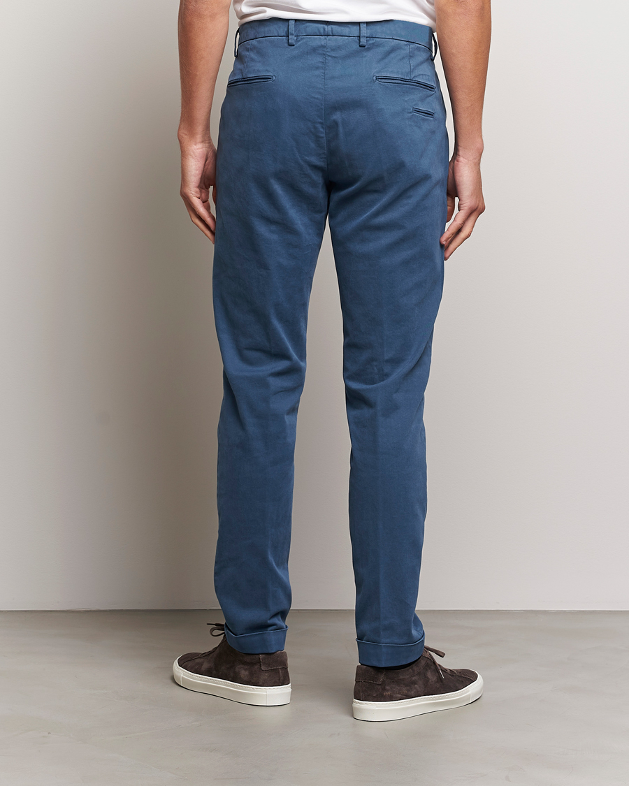 Homme | Pantalons | Briglia 1949 | Slim Fit Cotton Stretch Chino Steel Blue