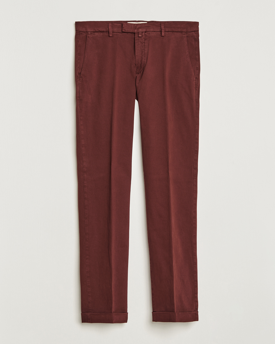 Homme | Pantalons | Briglia 1949 | Slim Fit Cotton Stretch Chino Wine