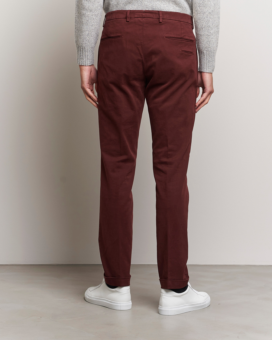 Homme | Pantalons | Briglia 1949 | Slim Fit Cotton Stretch Chino Wine