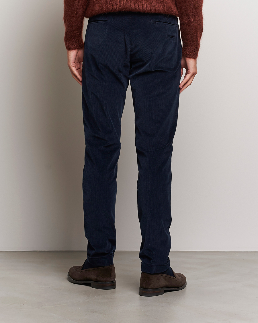 Heren | Broeken | Briglia 1949 | Slim Fit Corduroy Trousers Navy