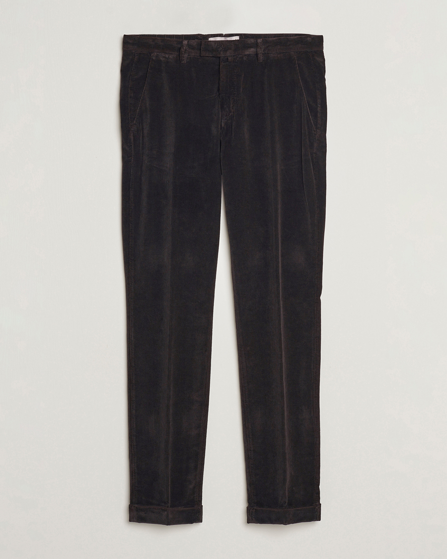 Heren | Broeken | Briglia 1949 | Slim Fit Corduroy Trousers Dark Brown
