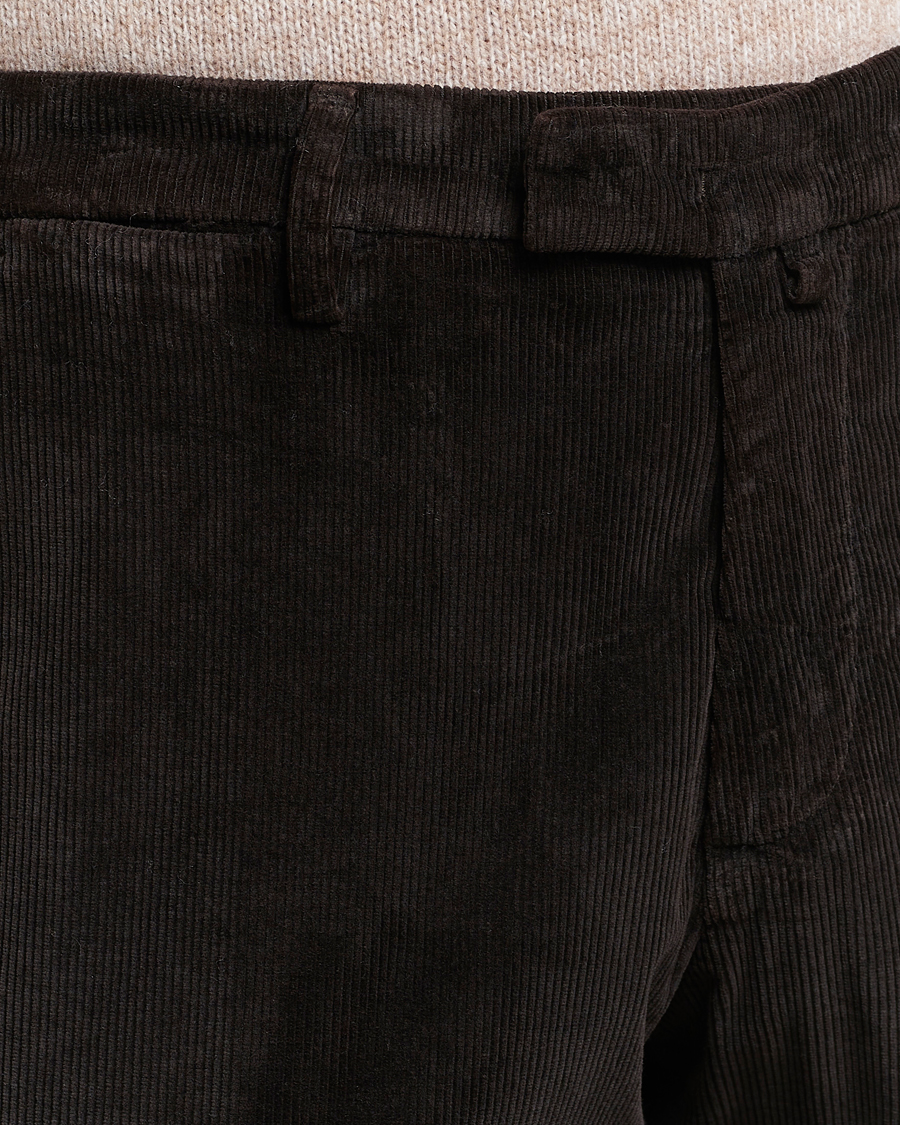Heren | Broeken | Briglia 1949 | Slim Fit Corduroy Trousers Dark Brown