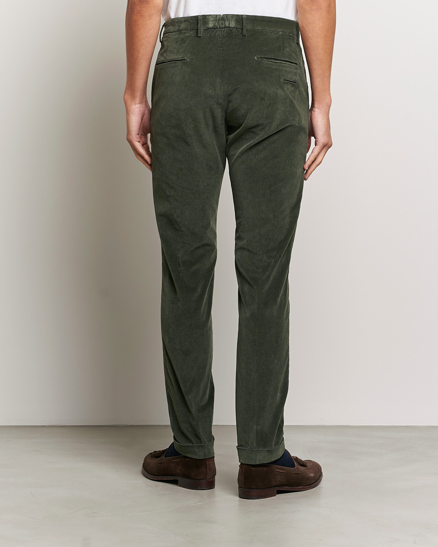Heren | Broeken | Briglia 1949 | Slim Fit Corduroy Trousers Dark Green