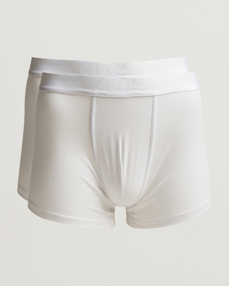 Homme | Sous-Vêtements Et Chaussettes | Zegna | 2-Pack Stretch Cotton Boxers White