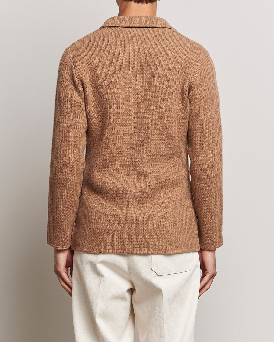 Homme | Blazers | Lardini | Knitted Cashmere Blazer Beige