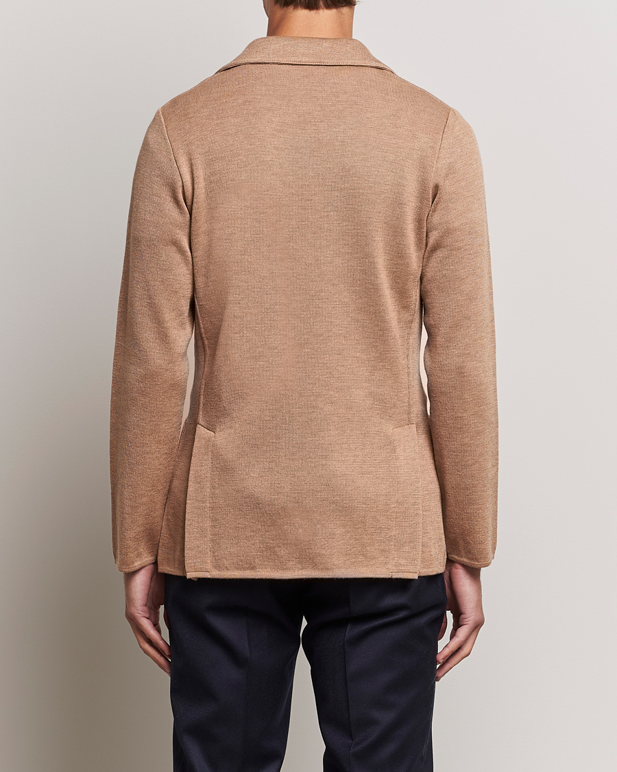 Homme | Blazers | Lardini | Knitted Wool Blazer Beige