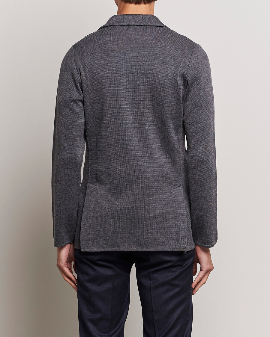 Homme | Blazers | Lardini | Knitted Wool Blazer Grey