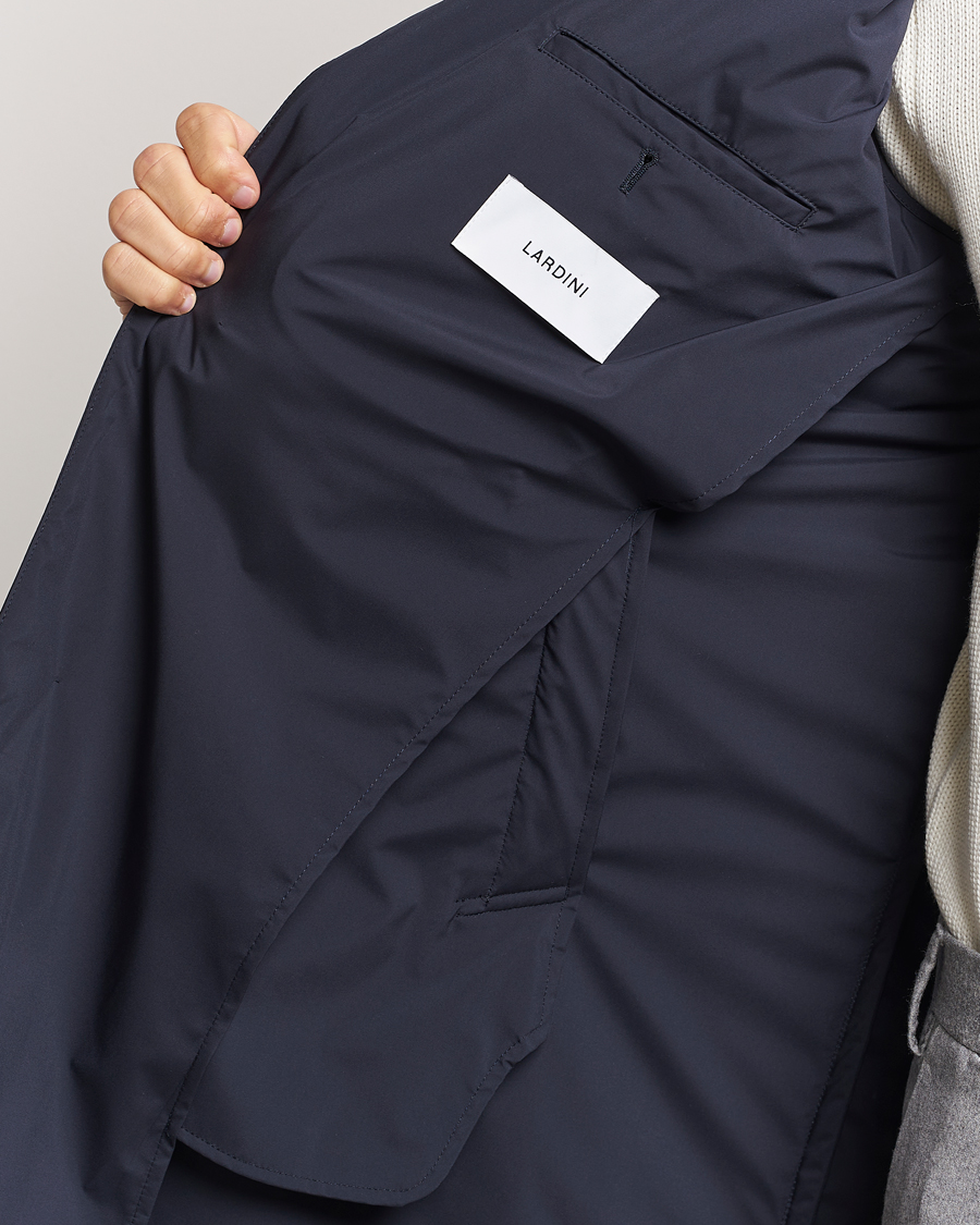 Homme | Manteaux Et Vestes | Lardini | Packable Water Repellent Coat Navy