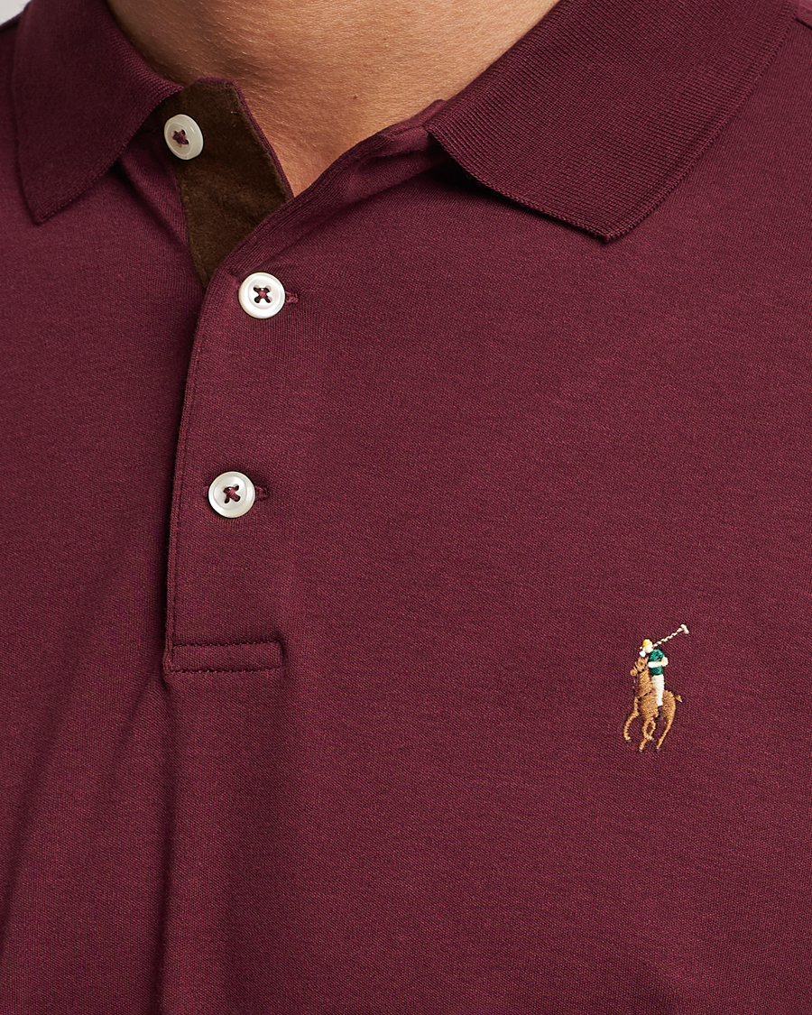 Homme | Pulls Et Tricots | Polo Ralph Lauren | Luxury Pima Cotton Long Sleeve Polo Harvard Wine