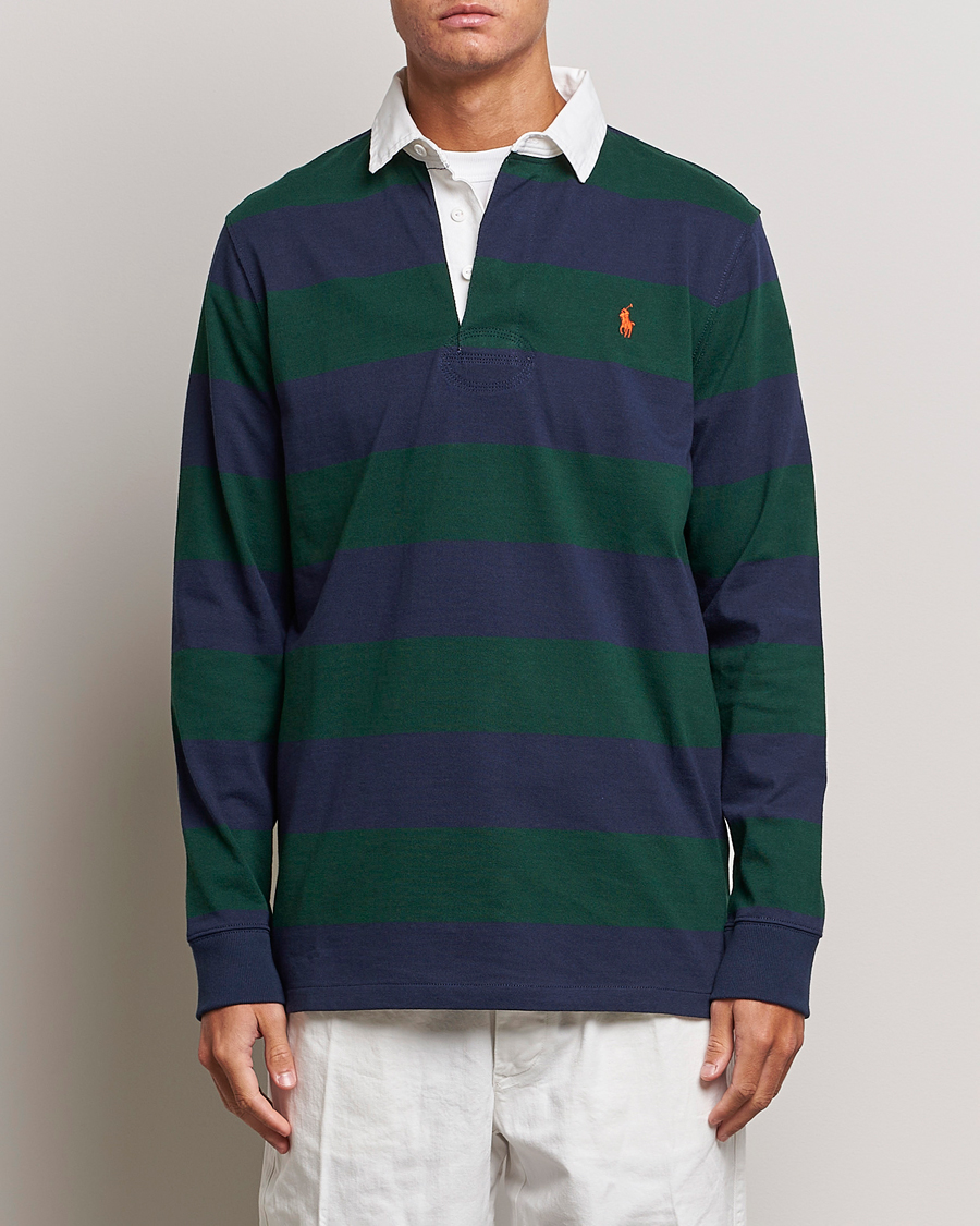 Homme | Pulls Et Tricots | Polo Ralph Lauren | Jersey Striped Rugger Navy/Green