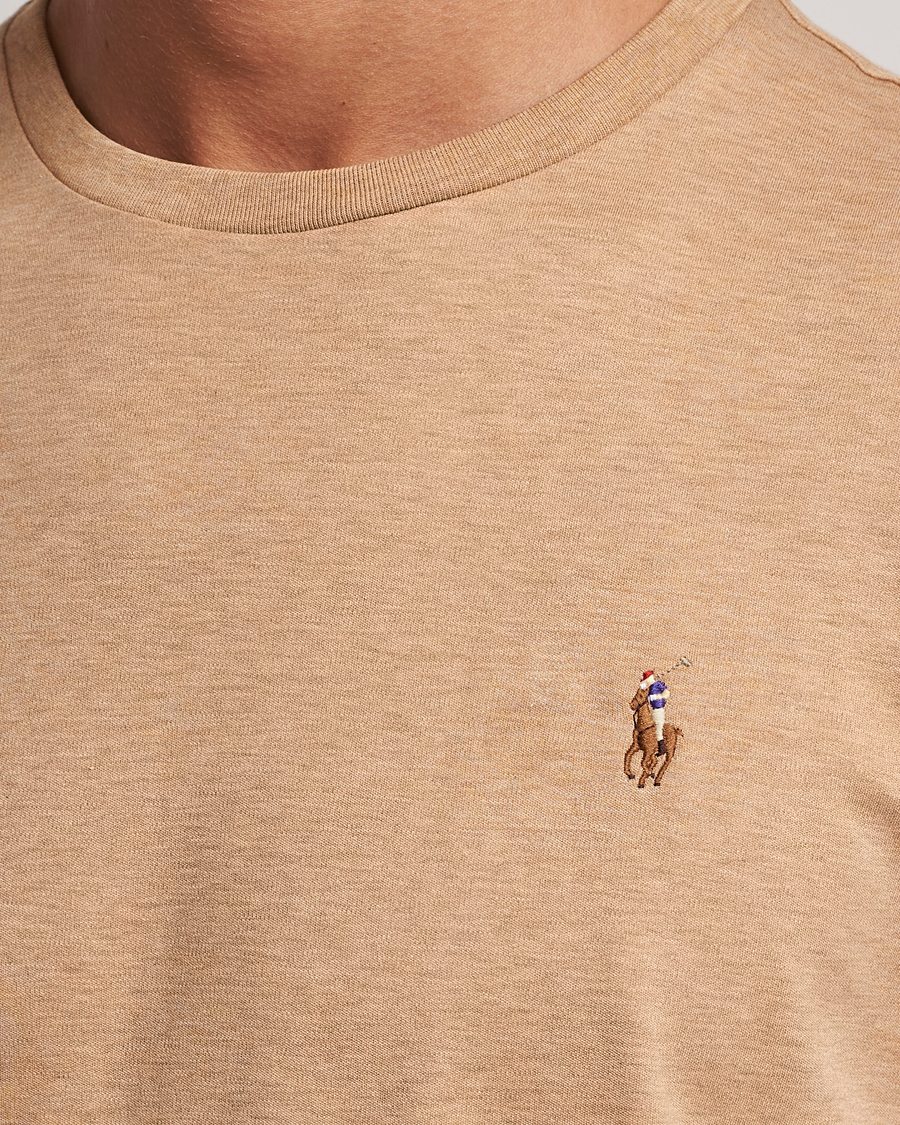 Heren | T-shirts | Polo Ralph Lauren | Luxury Pima Cotton Crew Neck T-Shirt Camel Heather