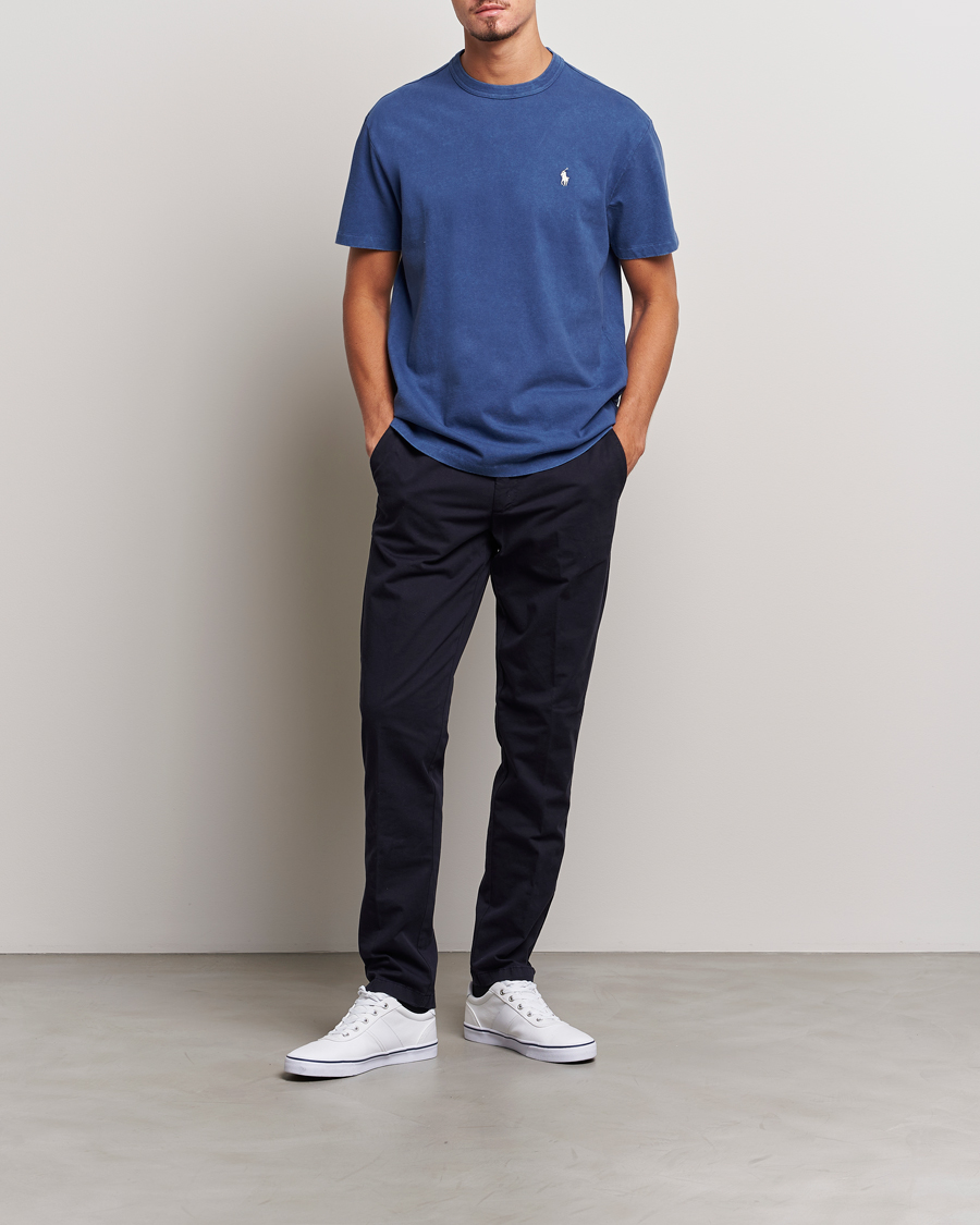 Heren | T-shirts | Polo Ralph Lauren | Loopback Crew Neck T-Shirt Light Navy