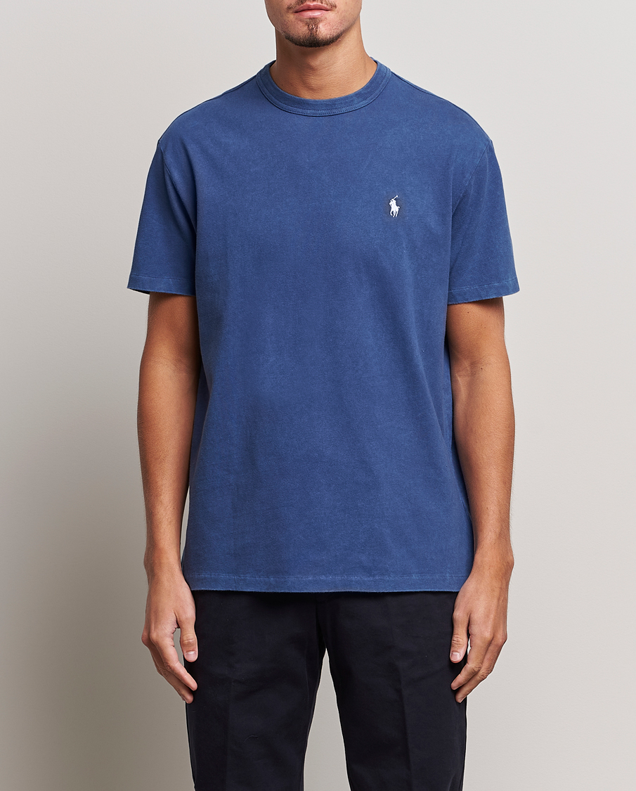 Heren | T-shirts | Polo Ralph Lauren | Loopback Crew Neck T-Shirt Light Navy