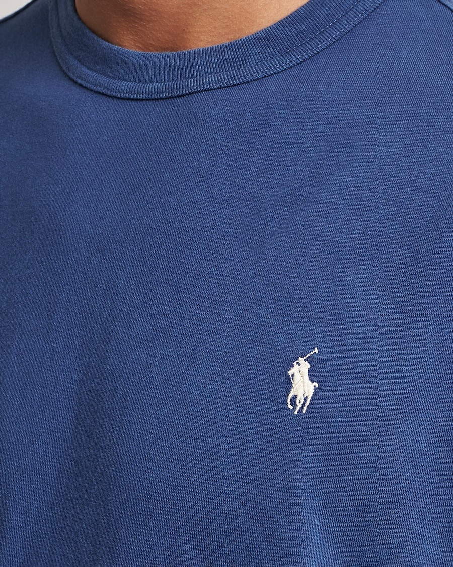 Heren | T-shirts | Polo Ralph Lauren | Loopback Crew Neck T-Shirt Light Navy