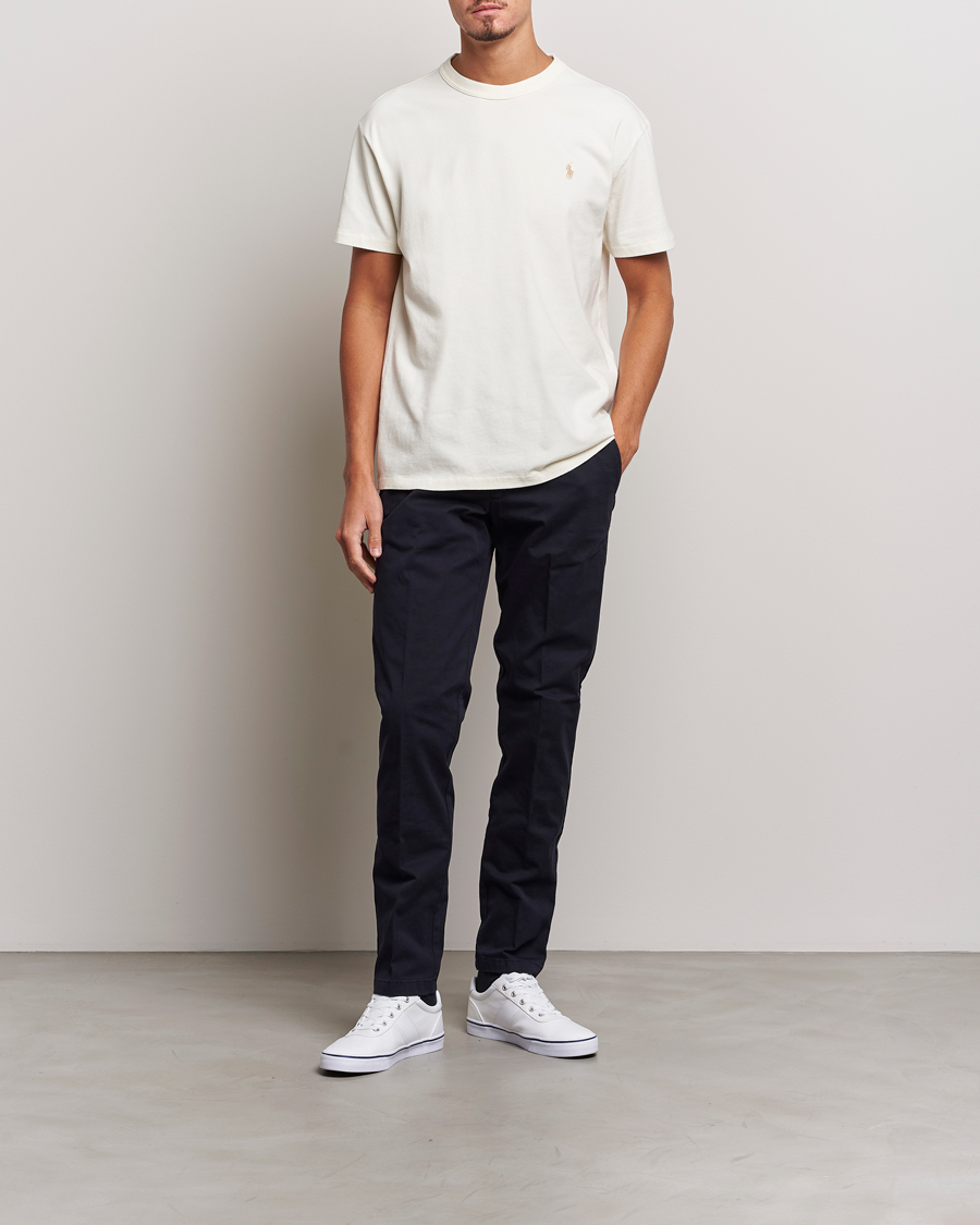 Homme | T-shirts | Polo Ralph Lauren | Loopback Crew Neck T-Shirt Clubhouse Cream