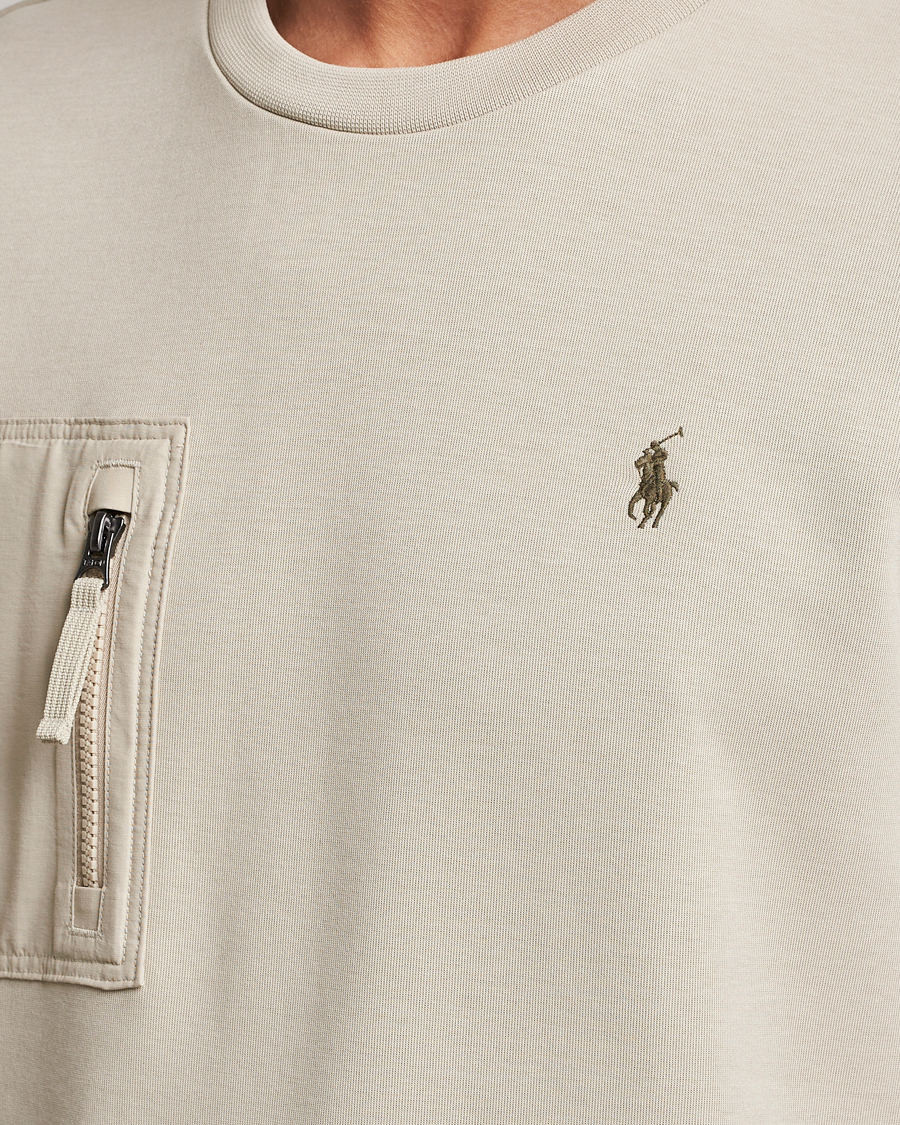 Heren | T-shirts | Polo Ralph Lauren | Double Knit Pocket T-Shirt Classic Stone