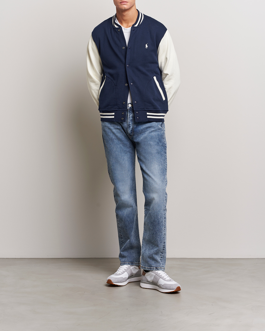Homme | Manteaux Et Vestes | Polo Ralph Lauren | Athletic Fleece Varsity Jacket Navy/Cream
