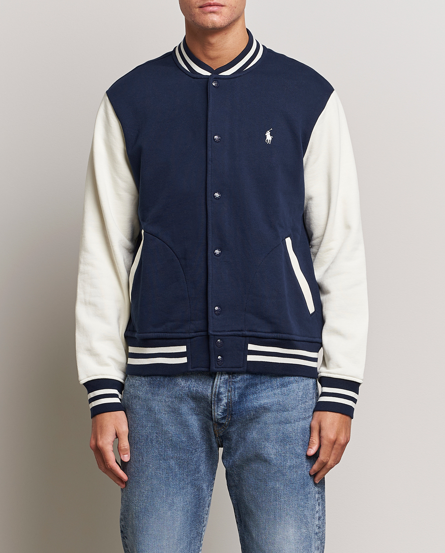 Homme | Manteaux Et Vestes | Polo Ralph Lauren | Athletic Fleece Varsity Jacket Navy/Cream