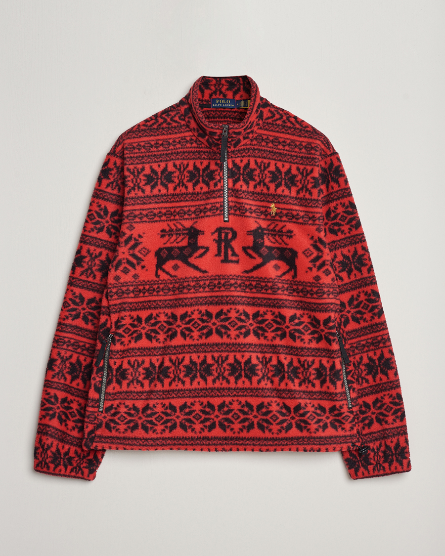 Homme | Pulls Et Tricots | Polo Ralph Lauren | Fairisle Half Zip Sweater Martin Red