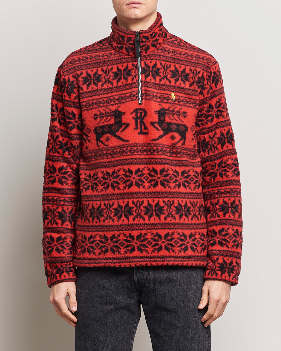 Homme | Pulls Et Tricots | Polo Ralph Lauren | Fairisle Half Zip Sweater Martin Red
