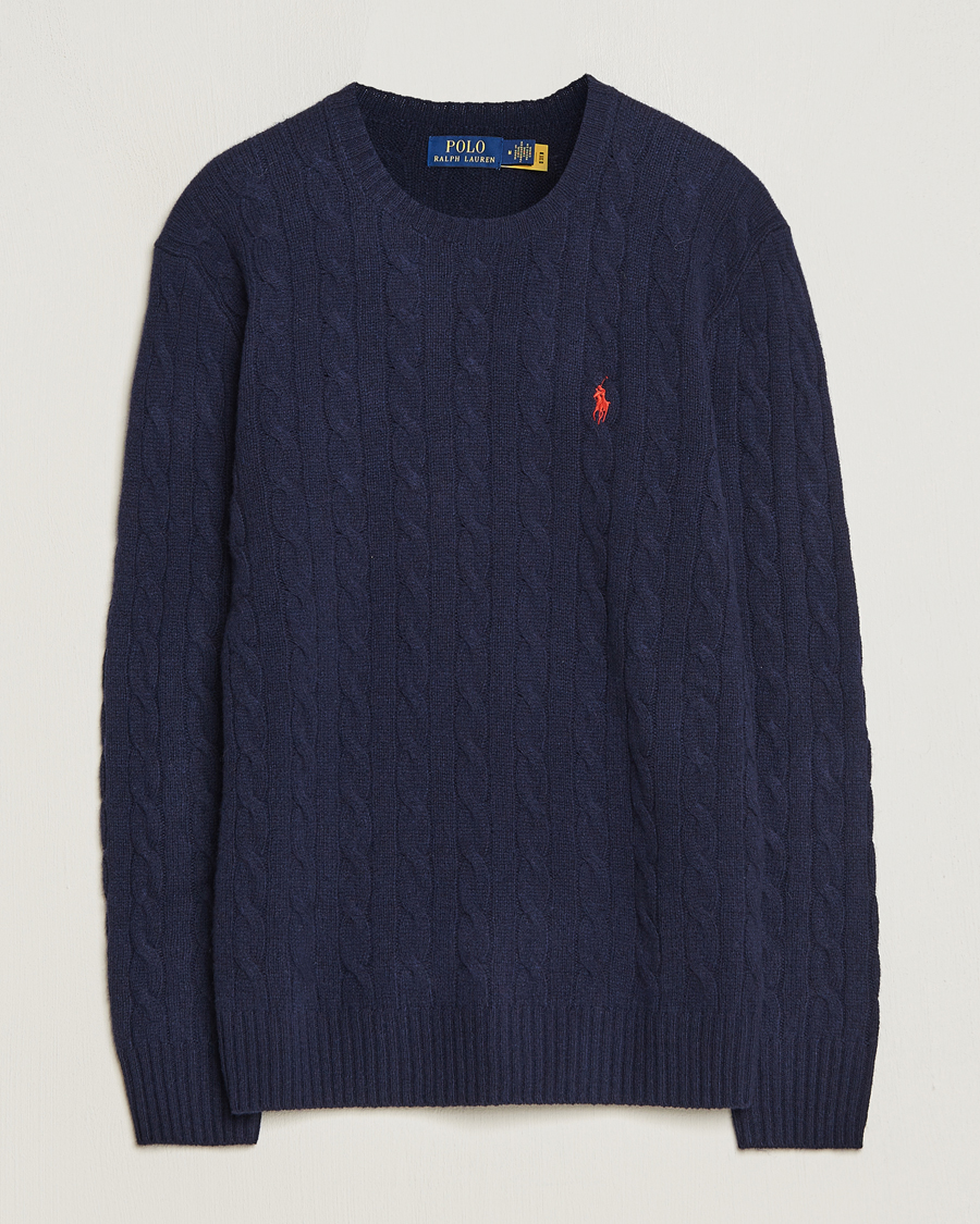 Homme | Pulls Et Tricots | Polo Ralph Lauren | Wool/Cashmere Cable Crew Neck Hunter Navy