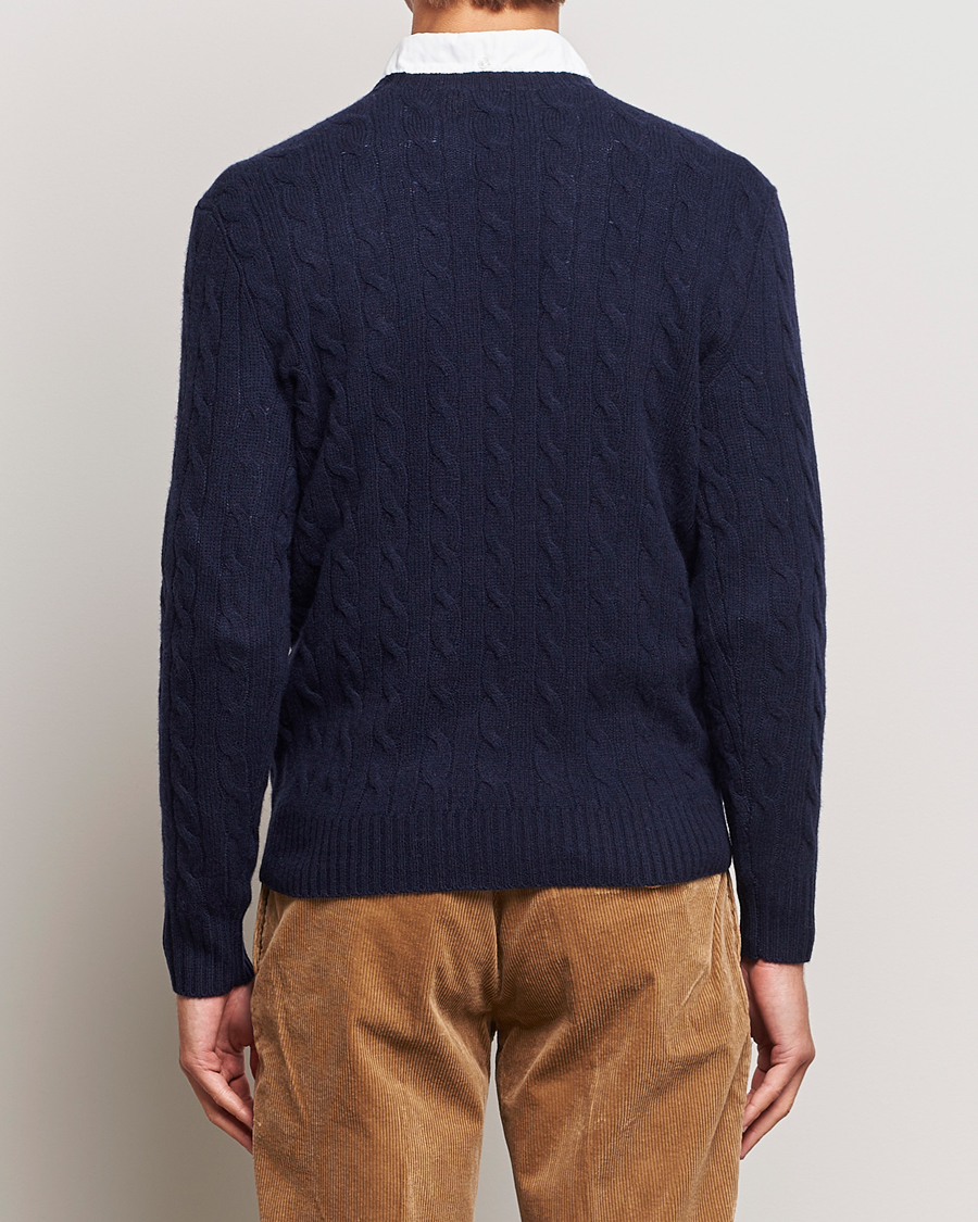 Homme | Pulls Et Tricots | Polo Ralph Lauren | Wool/Cashmere Cable Crew Neck Hunter Navy