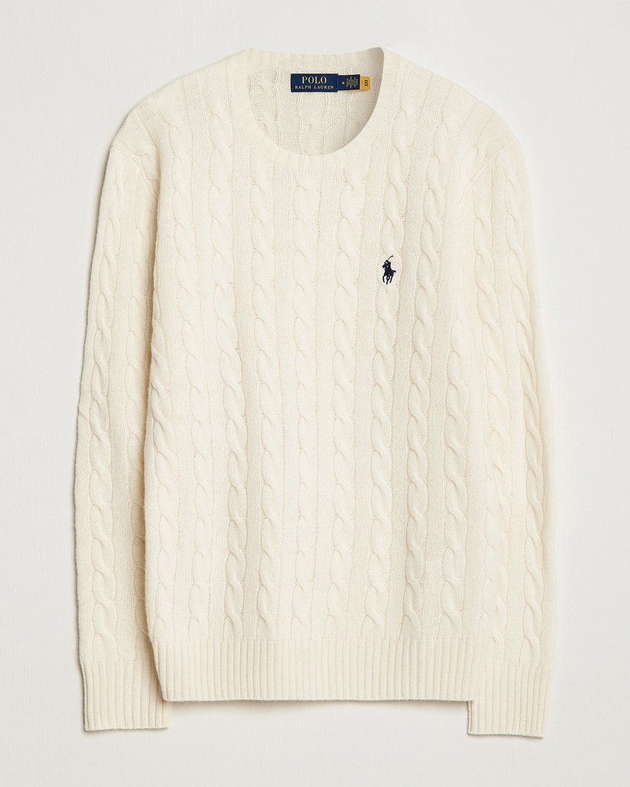 Homme | Pulls Et Tricots | Polo Ralph Lauren | Wool/Cashmere Cable Crew Neck Andover Cream