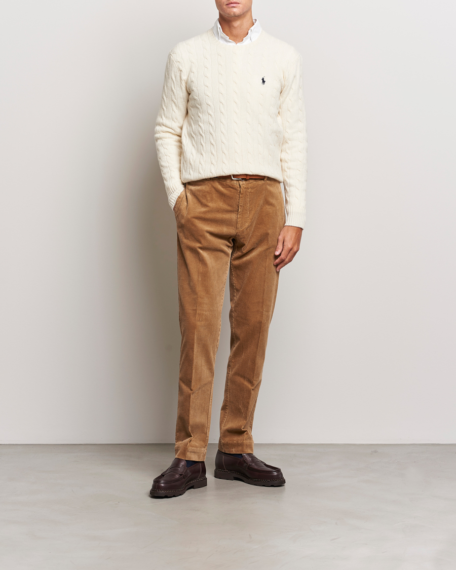 Homme | Pulls Et Tricots | Polo Ralph Lauren | Wool/Cashmere Cable Crew Neck Andover Cream