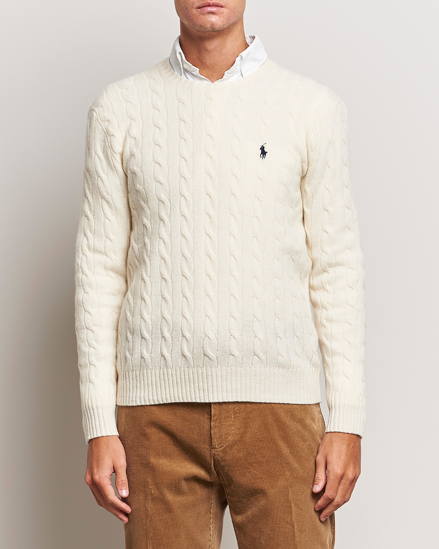Homme | Pulls Et Tricots | Polo Ralph Lauren | Wool/Cashmere Cable Crew Neck Andover Cream