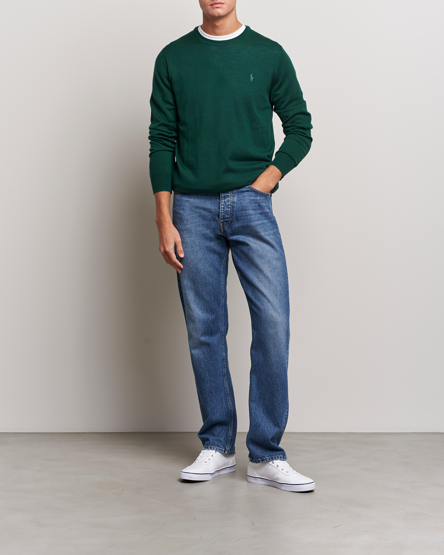 Homme | Pulls Et Tricots | Polo Ralph Lauren | Merino Crew Neck Pullover Hunt Club Green