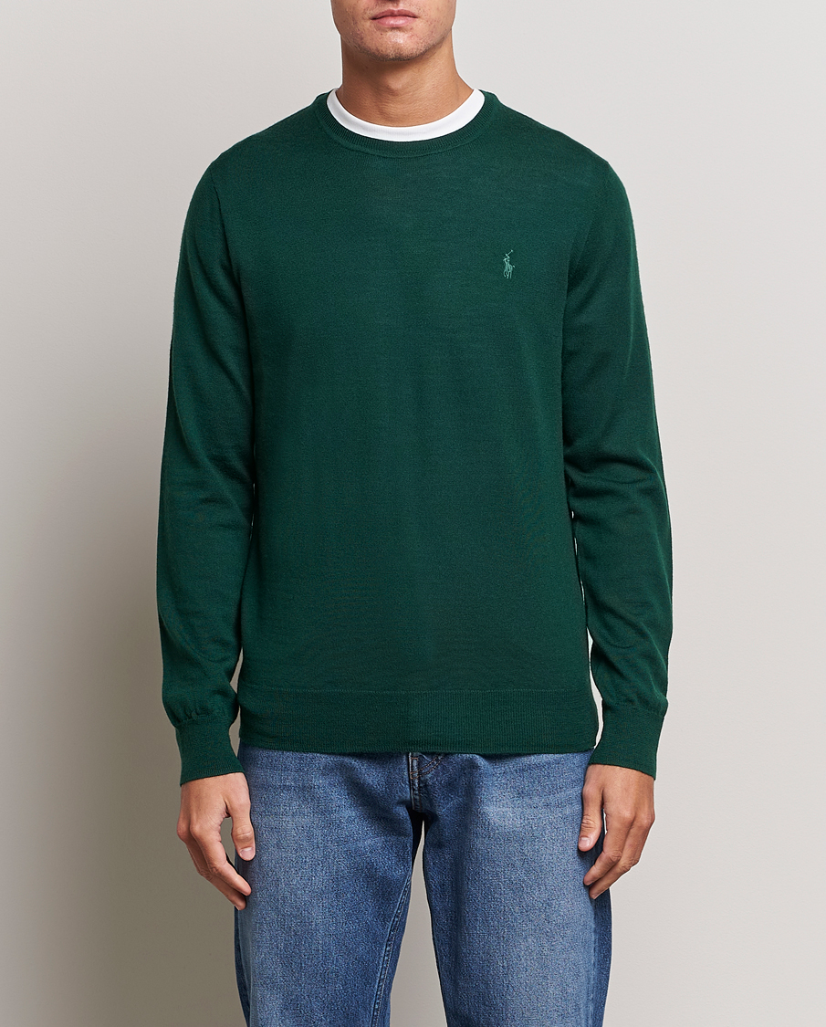 Homme | Pulls Et Tricots | Polo Ralph Lauren | Merino Crew Neck Pullover Hunt Club Green