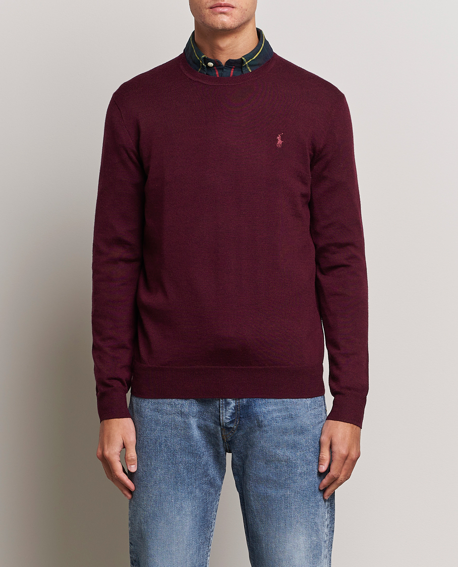 Homme | Pulls Et Tricots | Polo Ralph Lauren | Merino Crew Neck Pullover Aged Wine Heather