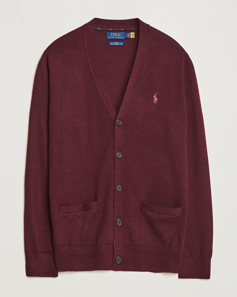 Homme | Pulls Et Tricots | Polo Ralph Lauren | Merino Knitted Cardigan Aged Wine Heather