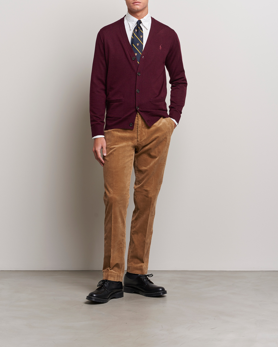 Homme | Pulls Et Tricots | Polo Ralph Lauren | Merino Knitted Cardigan Aged Wine Heather