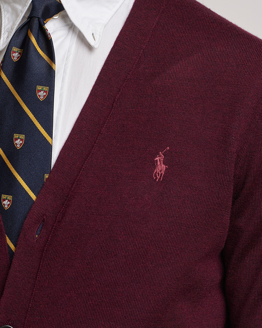 Homme | Pulls Et Tricots | Polo Ralph Lauren | Merino Knitted Cardigan Aged Wine Heather