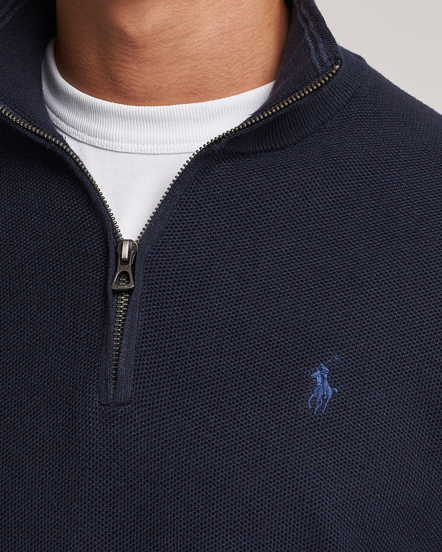 Homme | Pulls Et Tricots | Polo Ralph Lauren | Textured Half Zip Navy Heather
