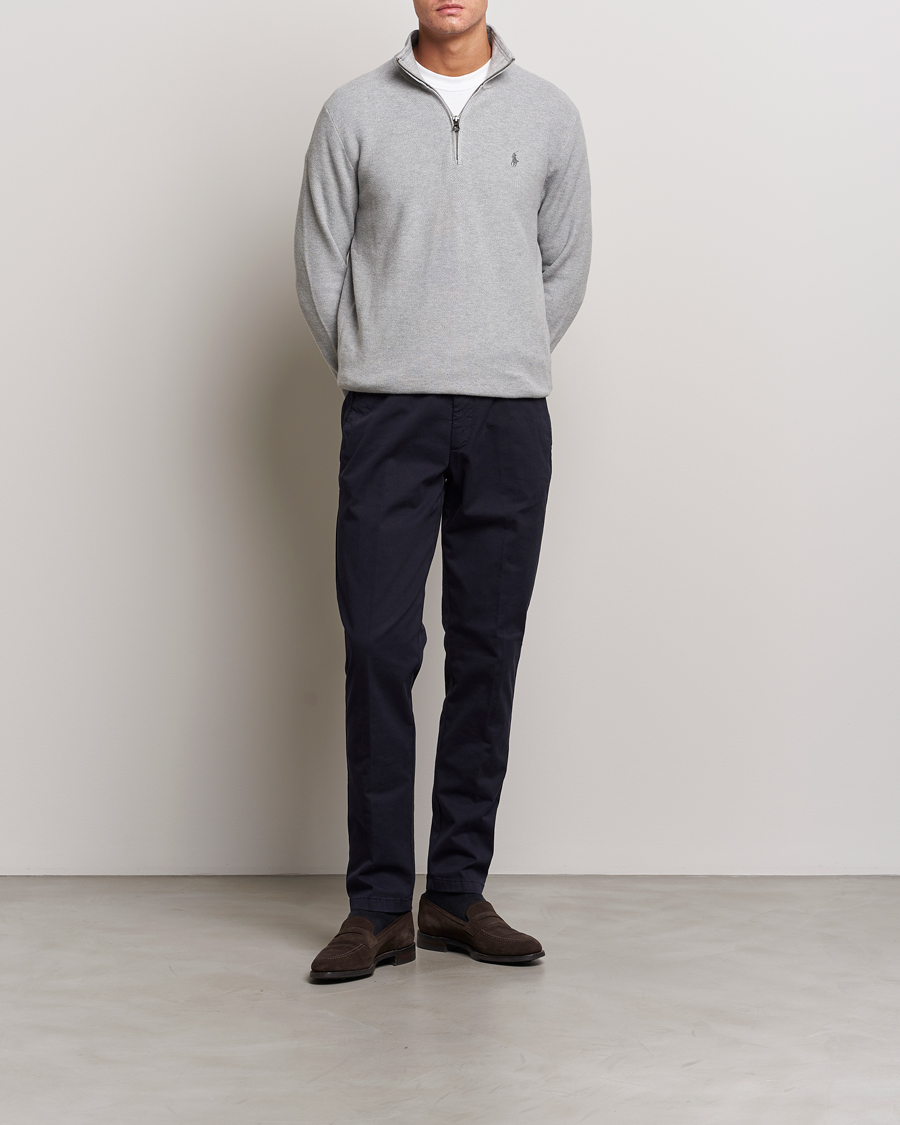 Homme | Pulls Et Tricots | Polo Ralph Lauren | Textured Half Zip Andover Heather