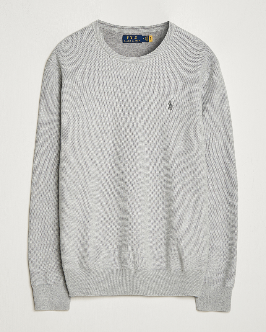 Homme | Pulls Et Tricots | Polo Ralph Lauren | Textured Crew Neck Sweater Andover Heather
