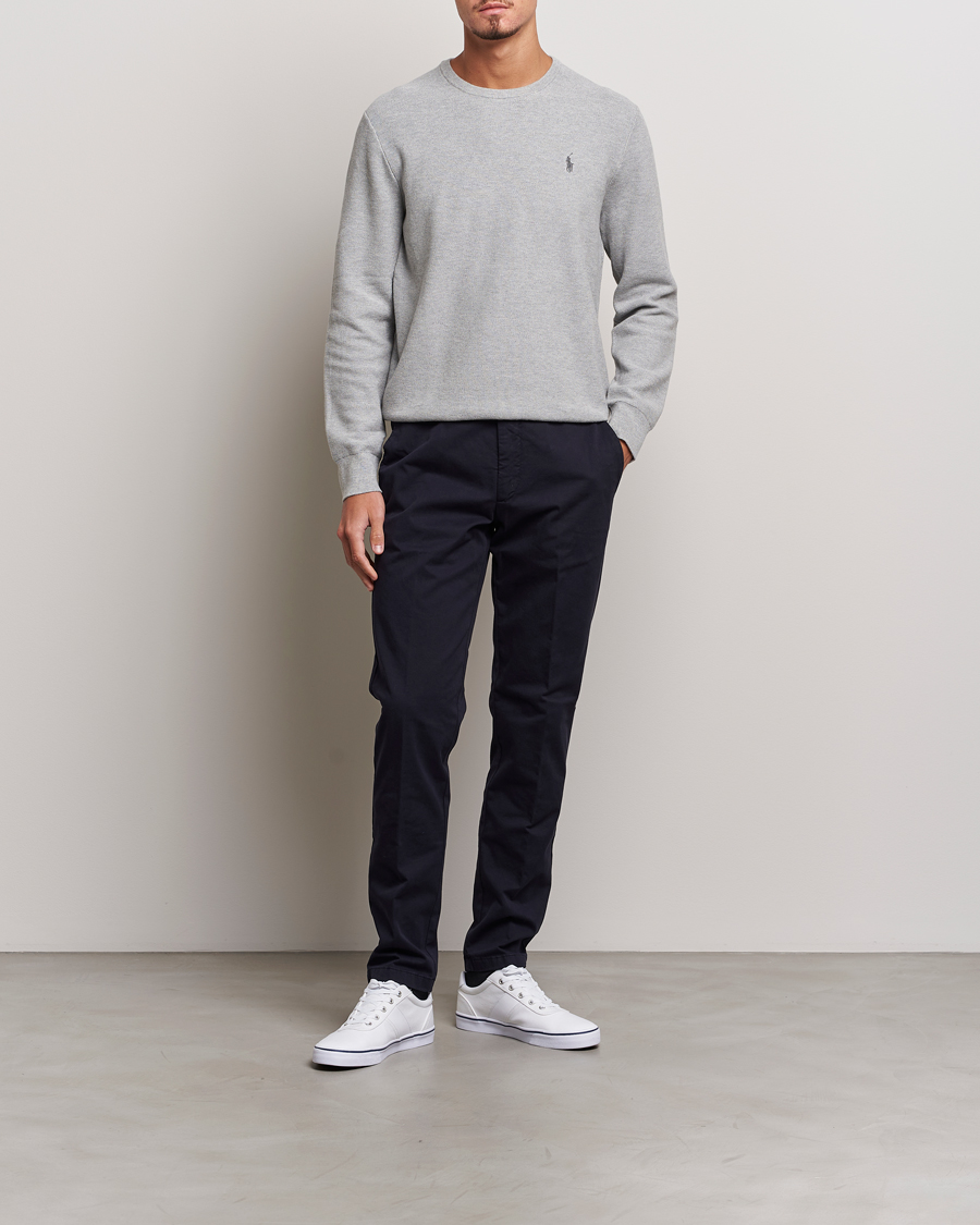 Homme | Pulls Et Tricots | Polo Ralph Lauren | Textured Crew Neck Sweater Andover Heather