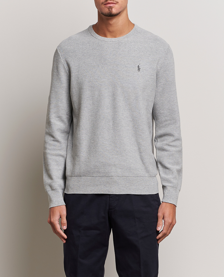Homme | Pulls Et Tricots | Polo Ralph Lauren | Textured Crew Neck Sweater Andover Heather