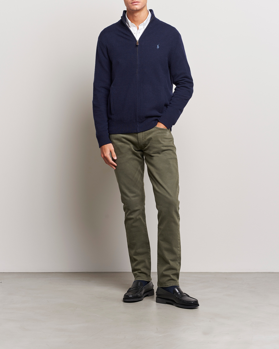 Heren | Truien | Polo Ralph Lauren | Merino Knitted Full Zip Sweater Hunter Navy