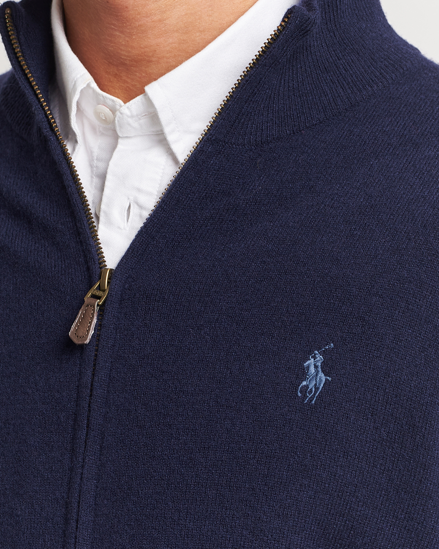 Heren | Truien | Polo Ralph Lauren | Merino Knitted Full Zip Sweater Hunter Navy