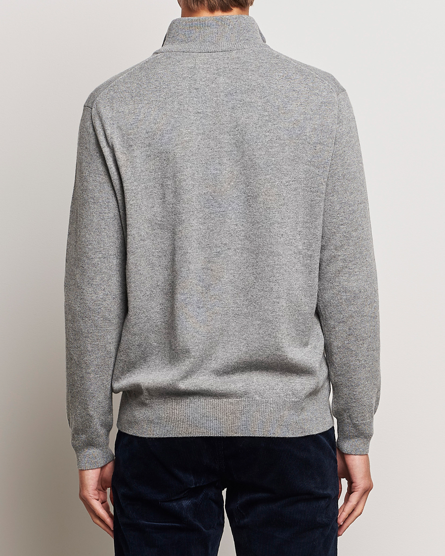 Heren | Truien | Polo Ralph Lauren | Merino Knitted Half Zip Sweater Fawn Grey Heather