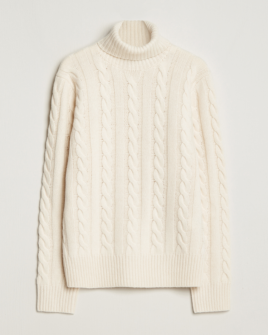 Heren | Truien | Polo Ralph Lauren | Wool/Cashmere Cable Rollneck Andover Cream