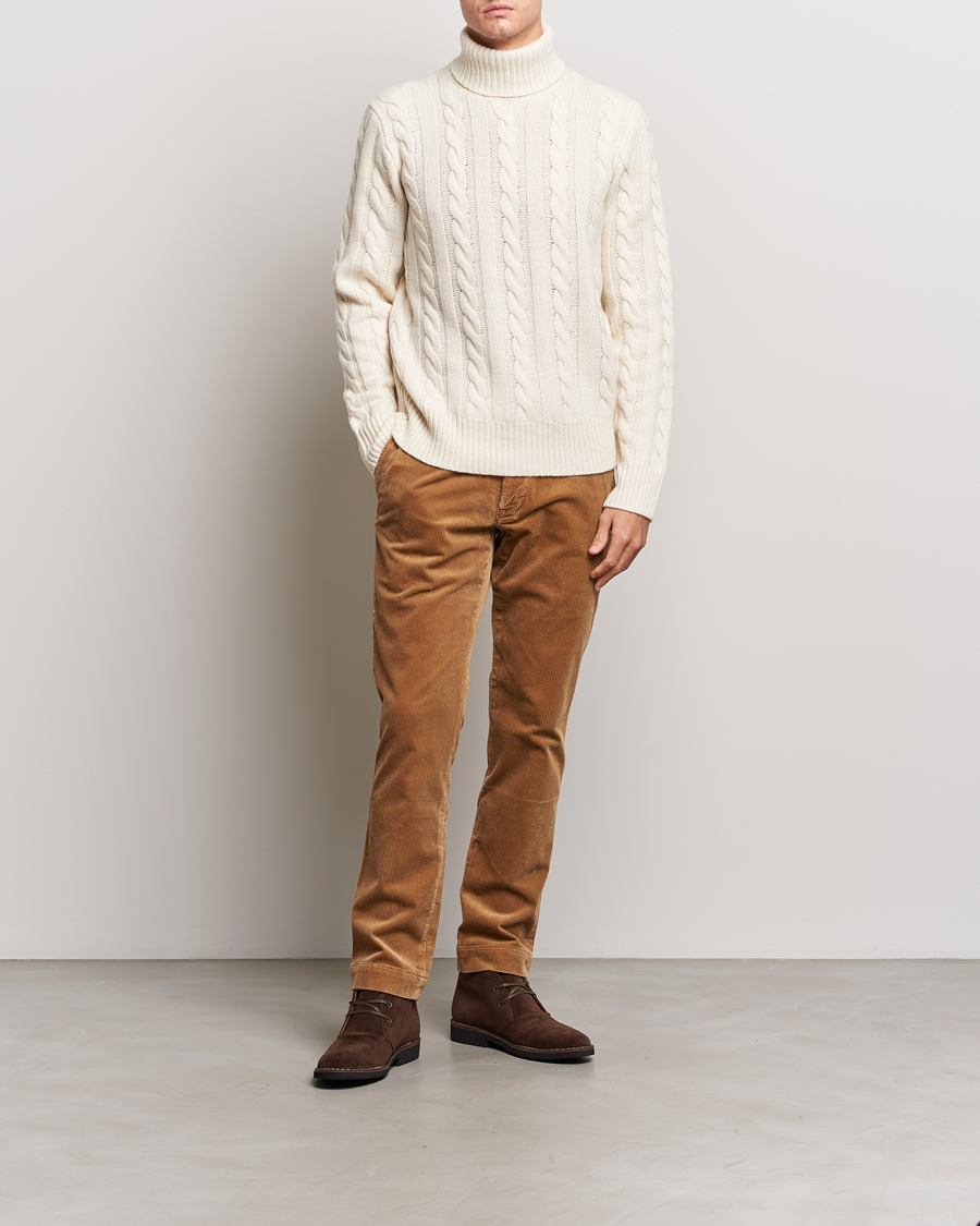 Heren | Truien | Polo Ralph Lauren | Wool/Cashmere Cable Rollneck Andover Cream