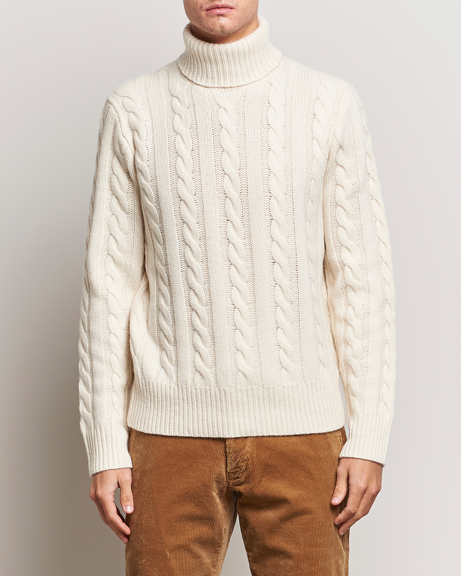 Heren | Truien | Polo Ralph Lauren | Wool/Cashmere Cable Rollneck Andover Cream