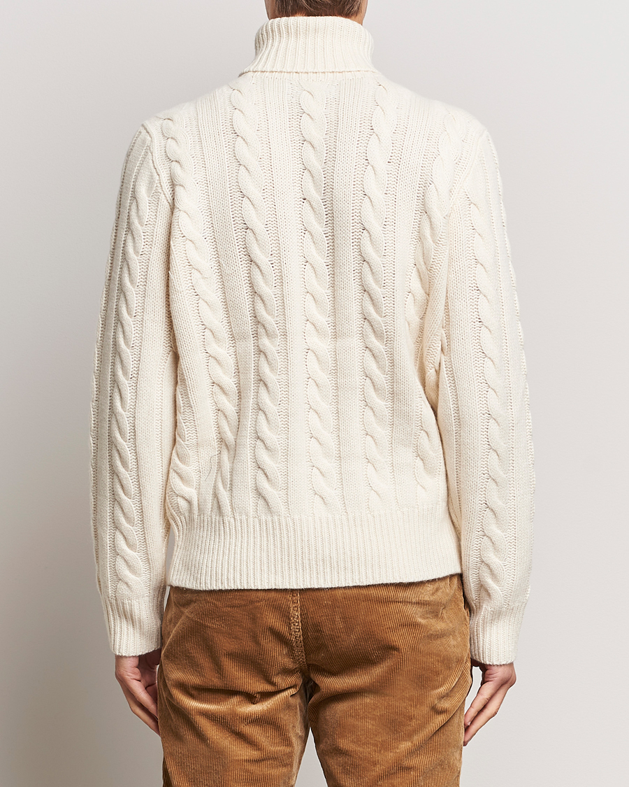 Heren | Truien | Polo Ralph Lauren | Wool/Cashmere Cable Rollneck Andover Cream