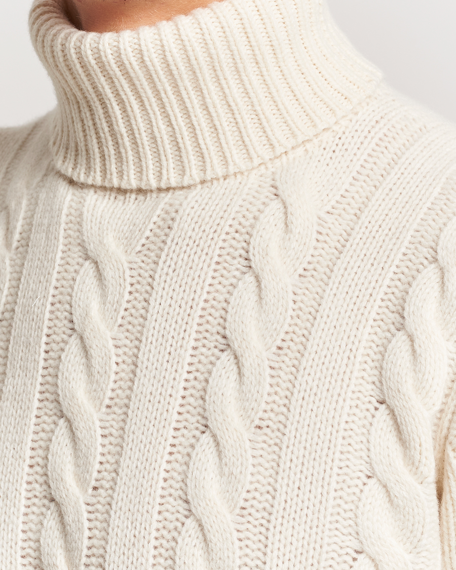 Heren | Truien | Polo Ralph Lauren | Wool/Cashmere Cable Rollneck Andover Cream
